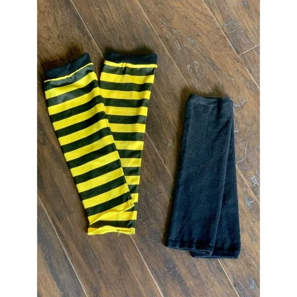 Leg Avenue Bumble Bee Halloween Costume Girls Child Leggings Wings Honey Purse M - Picture 2 of 16